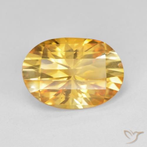 4.72ct Naturale Dorato medio-scuro Citrino, Ovale, VVS-VS