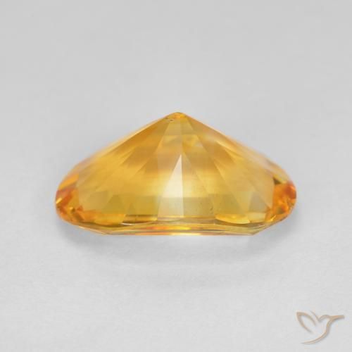 Citrino Dorato medio-scuro naturale da 4.72 ct, Ovale, VVS-VS