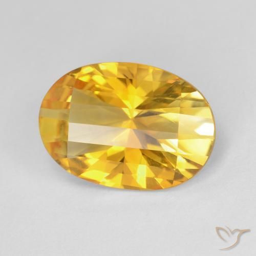 Citrino Arancio Dorato Profondo naturale da 4.69 ct, Ovale, VVS-VS
