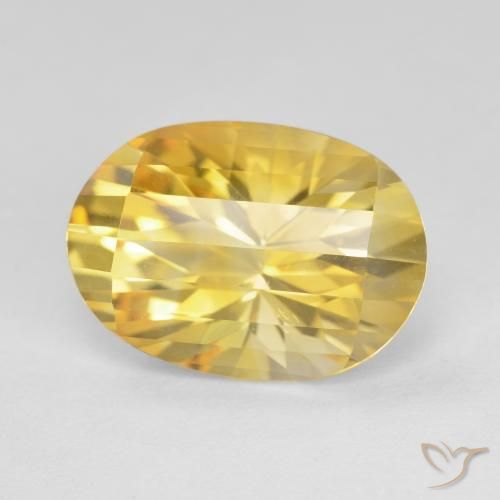 Citrino Dorato naturale da 5.27 ct, Ovale, VVS