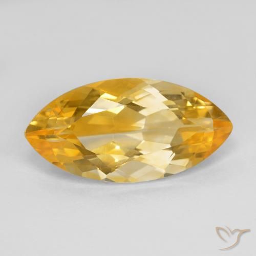 7.42ct Naturale Dorato medio Citrino, Taglio marquise, VVS