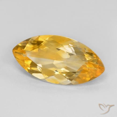Citrino Dorato medio naturale da 7.42 ct, Taglio marquise, VVS