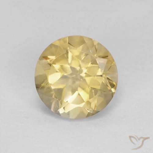 1.39ct Naturale Giallo medio Citrino, Rotondo, VVS