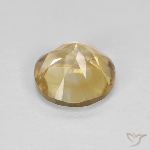 Citrino Giallo medio naturale da 1.39 ct, Rotondo, VVS