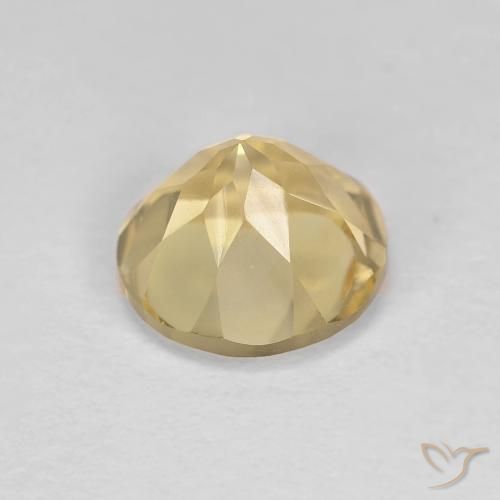 Citrino Giallo caldo naturale da 1.35 ct, Rotondo, VVS