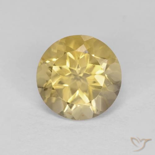 1.32ct Naturale Giallo medio Citrino, Rotondo, VVS