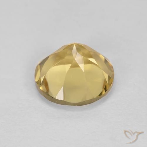Citrino Giallo medio naturale da 1.32 ct, Rotondo, VVS