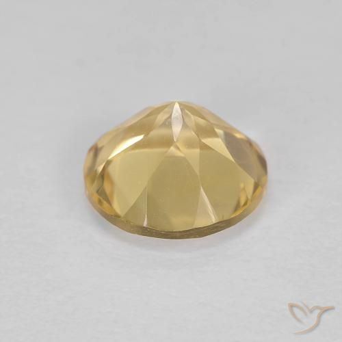 Citrino naturale giallo da 1,26 ct, taglio rotondo, VVS
