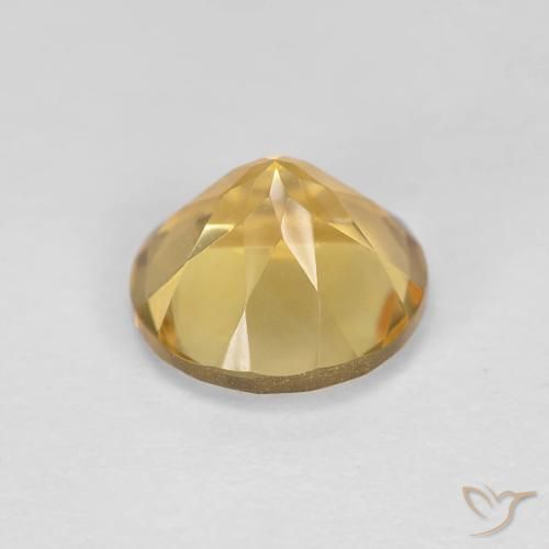 Citrino Giallo medio naturale da 1.32 ct, Rotondo, VVS