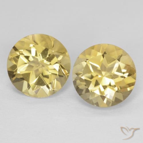 2.37ctw Naturale Giallo terroso chiaro Citrino, Rotondo, VVS-VS