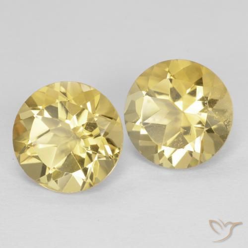 Gemme di Citrino Giallo terroso chiaro naturale da 2.37 ct, Rotondo, VVS-VS