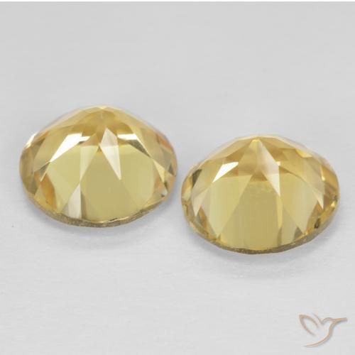 Gemme di Citrino Giallo terroso chiaro naturale da 2.37 ct, Rotondo, VVS-VS