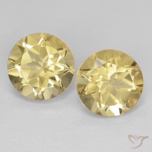 2.53ctw Naturale Giallo chiaro Citrino, Rotondo, VVS-VS