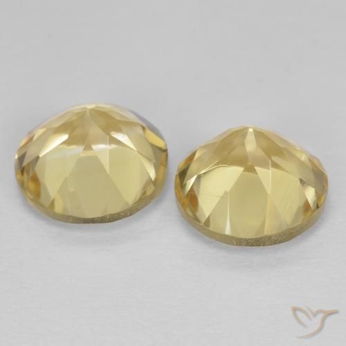 Gemme di Citrino Giallo chiaro naturale da 2.53 ct, Rotondo, VVS-VS