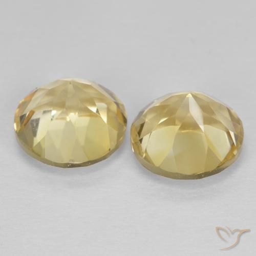 Gemme di Citrino Giallo dorato chiaro naturale da 2.54 ct, Rotondo, VVS