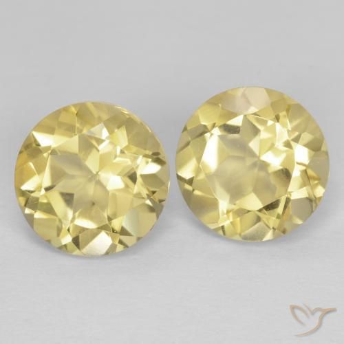 Gemme di Citrino Giallo Digione molto chiaro naturale da 2.57 ct, Rotondo, VVS
