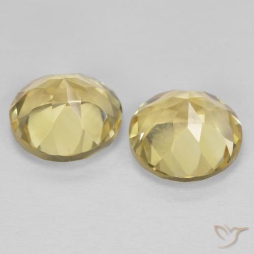 Gemme di Citrino Giallo Digione molto chiaro naturale da 2.57 ct, Rotondo, VVS