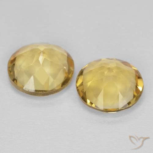Gemme di Citrino Giallo dorato chiaro naturale da 2.12 ct, Rotondo, VVS