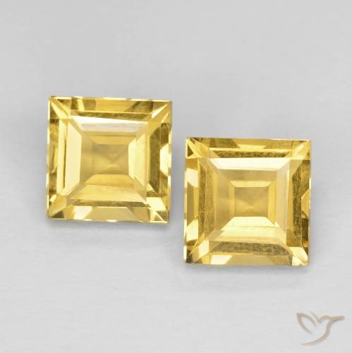 2.17ctw Naturale Dorato Citrino, Quadrato, VVS-VS