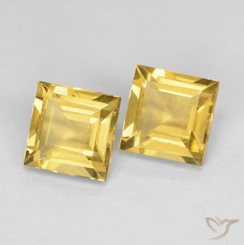 Gemme di Citrino Dorato naturale da 2.17 ct, Quadrato, VVS-VS