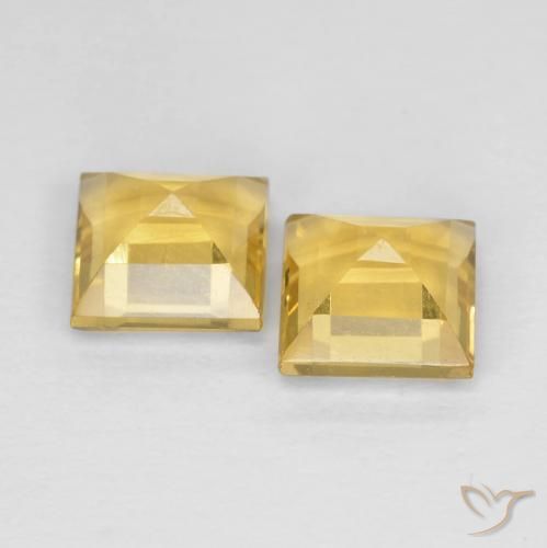 Gemme di Citrino Dorato naturale da 2.17 ct, Quadrato, VVS-VS