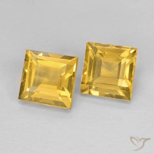 Gemme di Citrino Dorato naturale da 2.18 ct, Quadrato, VS