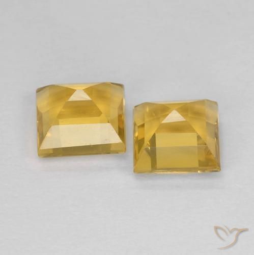 Gemme di Citrino Dorato naturale da 2.18 ct, Quadrato, VS