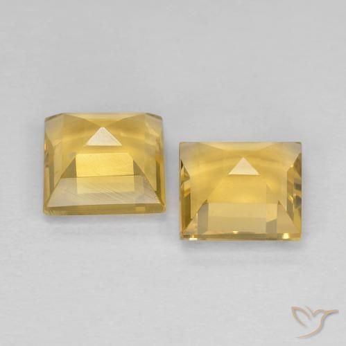 Gemme di Citrino Dorato naturale da 2.11 ct, Quadrato, VVS-VS