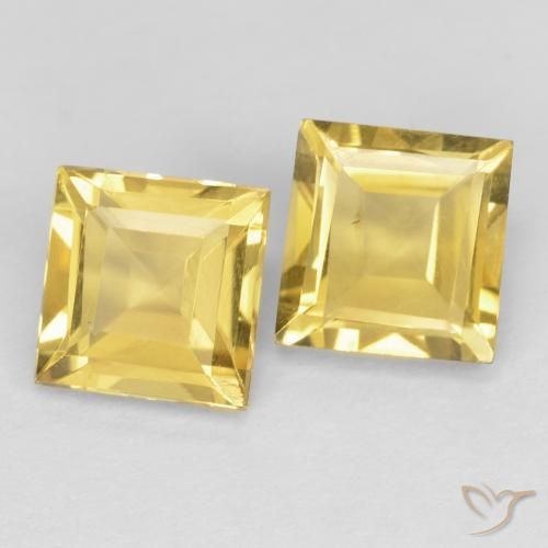 Gemme di Citrino Dorato naturale da 2.06 ct, Quadrato, VS