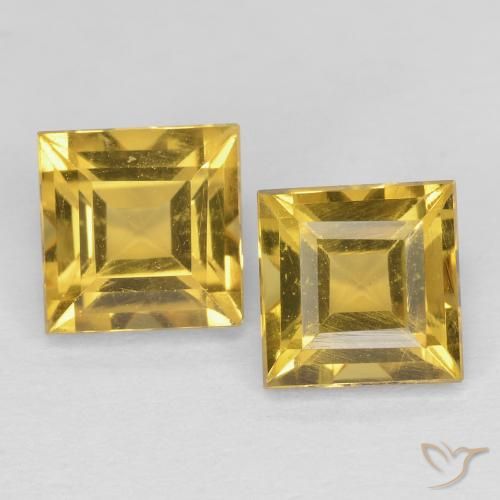 2.03ctw Naturale Arancio dorato Citrino, Quadrato, Opaco