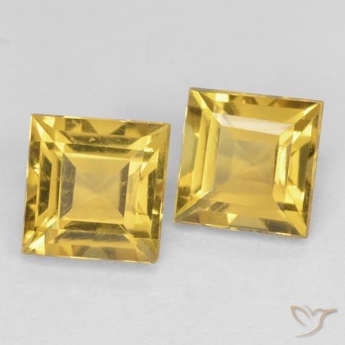 Gemme di Citrino Arancio dorato naturale da 2.03 ct, Quadrato, Opaco