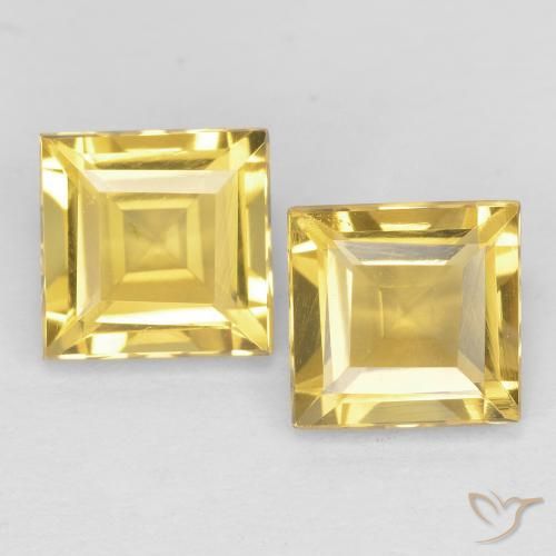2.03ctw Naturale Oro brillante Citrino, Quadrato, VS