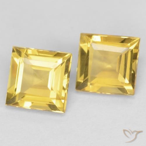 Gemme di Citrino Oro brillante naturale da 2.03 ct, Quadrato, VS