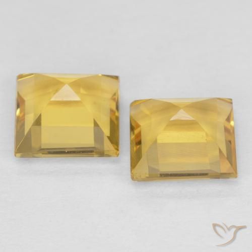 Gemme di Citrino Oro brillante naturale da 2.03 ct, Quadrato, VS