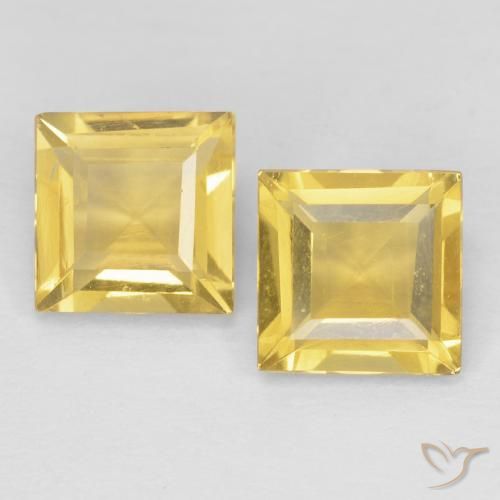 1.77ctw Naturale Oro giallastro Citrino, Quadrato, VS