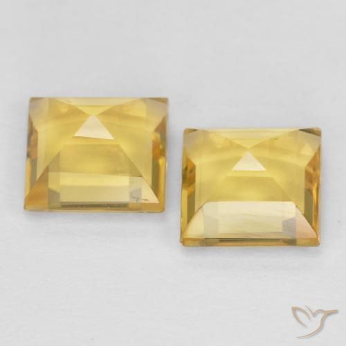 Gemme di Citrino Oro medio naturale da 1.95 ct, Quadrato, VVS-VS