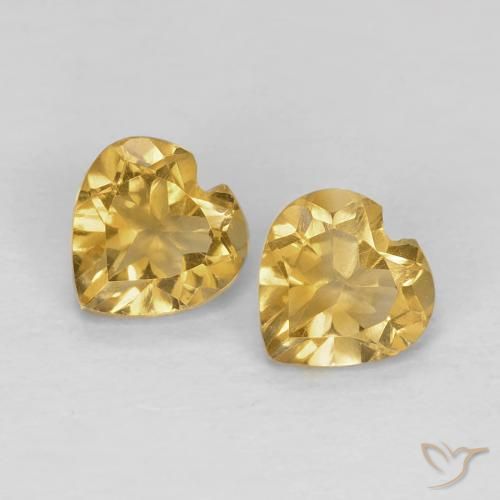 0.83ctw Naturale Dorato chiaro Citrino, Cuore, VVS