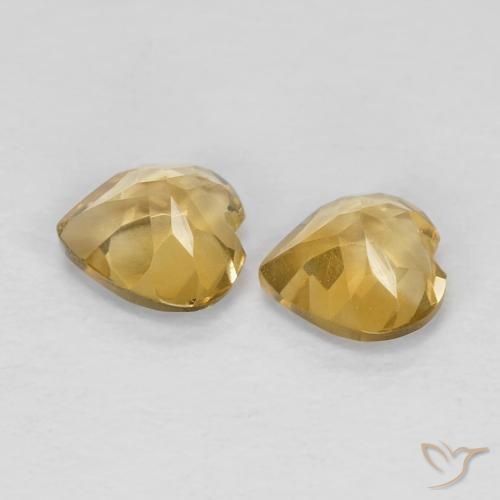 Gemme di Citrino Dorato chiaro naturale da 0.83 ct, Cuore, VVS