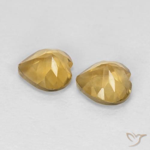 Gemme di Citrino Dorato chiaro naturale da 0.82 ct, Cuore, VVS