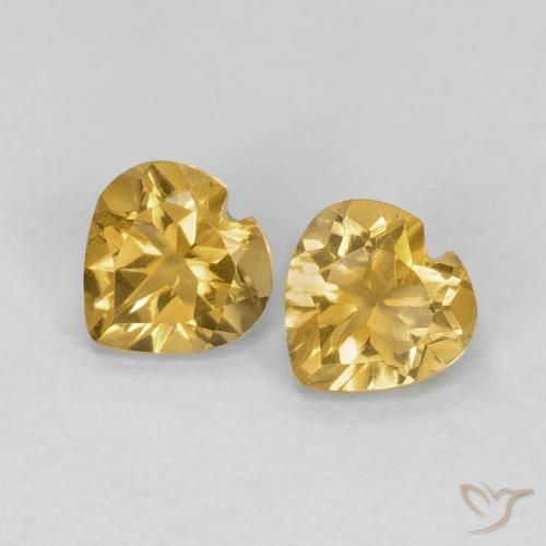 0.79ctw Naturale Dorato chiaro Citrino, Cuore, VVS