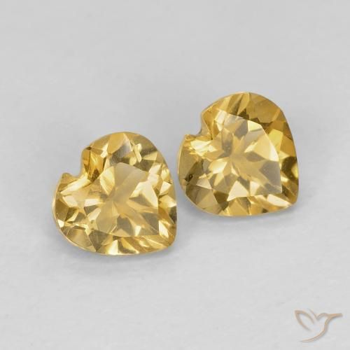Gemme di Citrino Dorato chiaro naturale da 0.79 ct, Cuore, VVS
