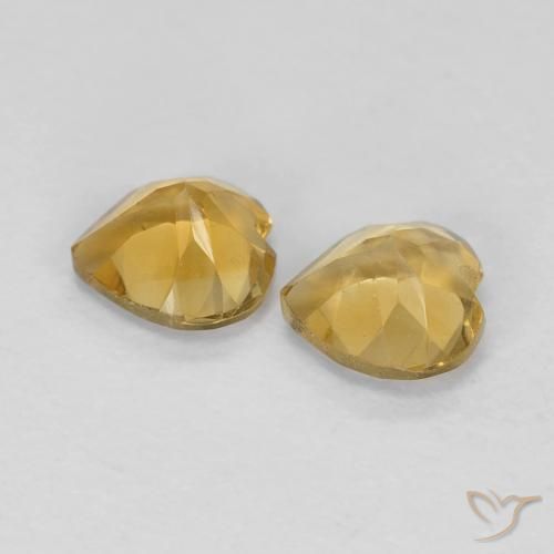 Gemme di Citrino Dorato chiaro naturale da 0.79 ct, Cuore, VVS