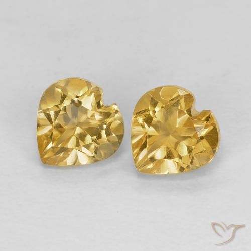 0.94ctw Naturale Arancio dorato Citrino, Cuore, VVS