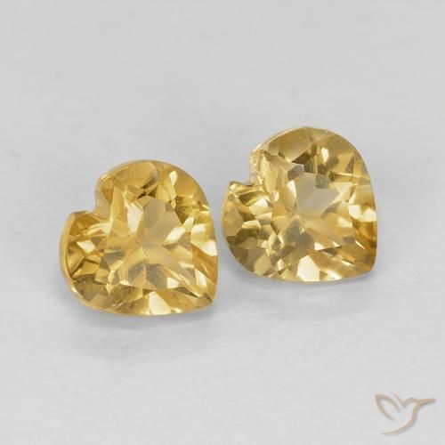 Gemme di Citrino Arancio dorato naturale da 0.94 ct, Cuore, VVS