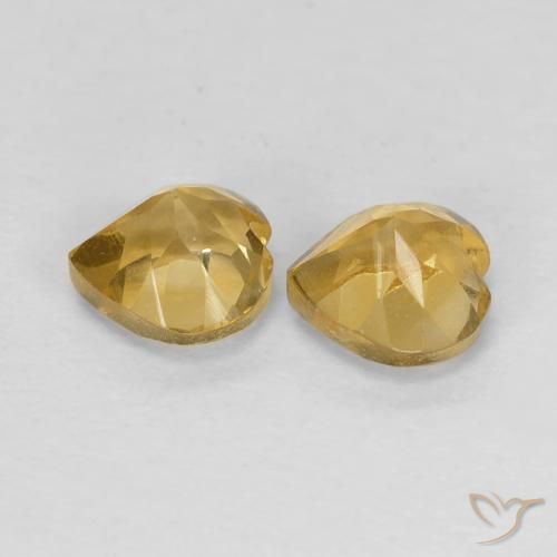 Gemme di Citrino Arancio dorato naturale da 0.94 ct, Cuore, VVS