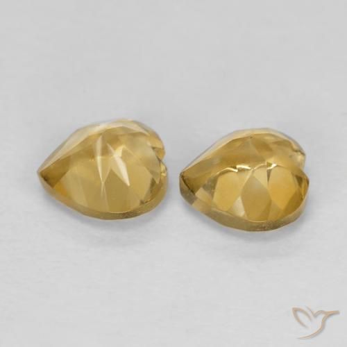 Gemme di Citrino Dorato chiaro naturale da 0.97 ct, Cuore, VVS