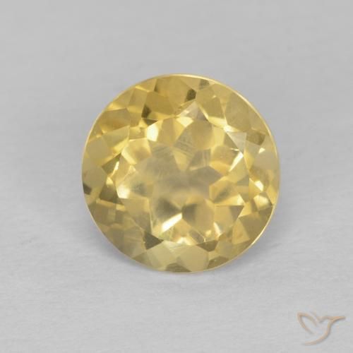 1.31ct Naturale Giallo chiaro Citrino, Rotondo, VS