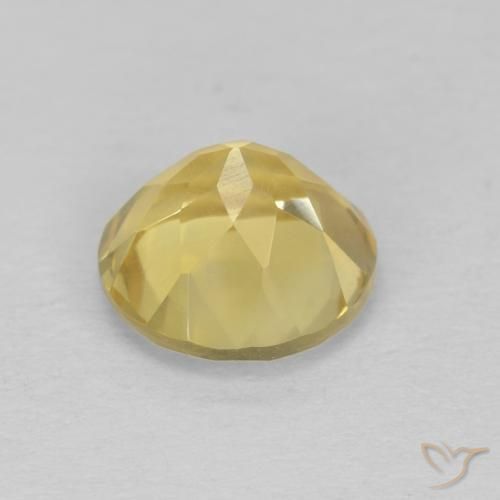 Citrino Giallo chiaro naturale da 1.31 ct, Rotondo, VS