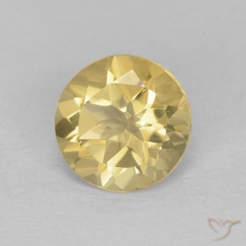 1.19ct Naturale Oro chiaro Citrino, Rotondo, VVS
