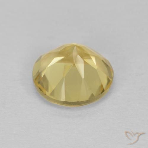 Citrino Oro chiaro naturale da 1.19 ct, Rotondo, VVS